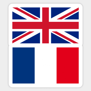 UK and French Flag Sticker